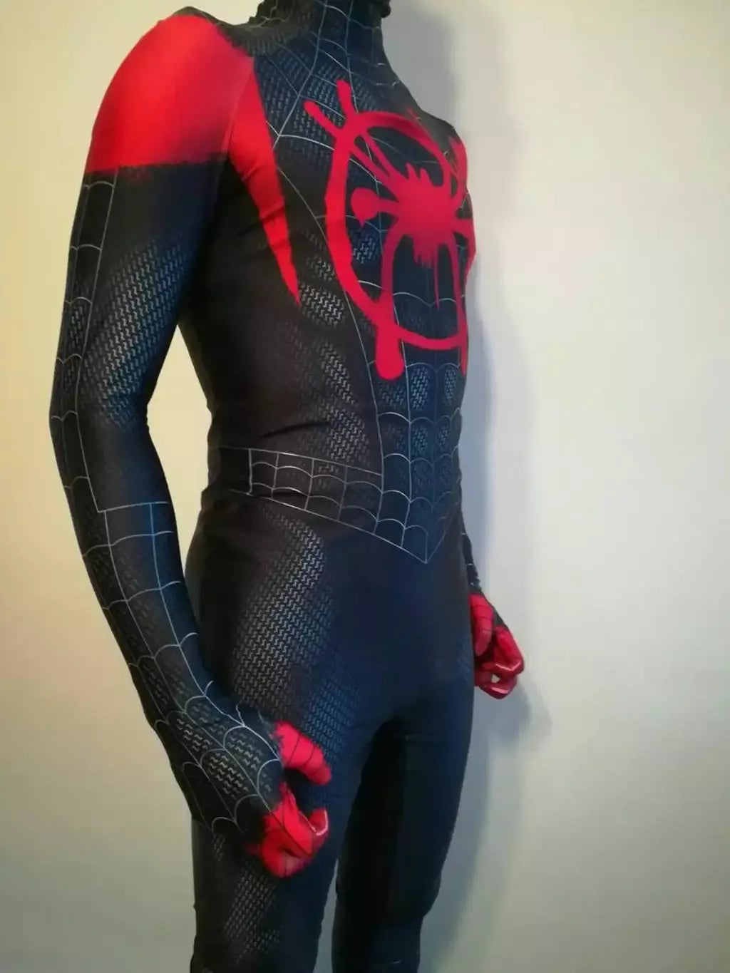 Mais novo anime spiderman milhas morales cosplay traje 3d impressão no verso super-herói halloween zentai bodysuit para adulto