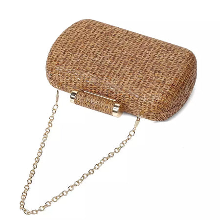 Bolsa de embreagem para mulheres, Bolsa de Raffia para senhoras, Bolsa de noite, Crochet Crossbody Bags, Ombro de praia, Verão, Saco de mão tecido luxuoso