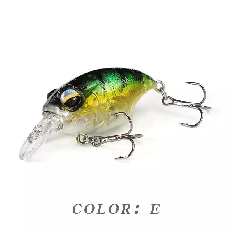 38mm 8g topwater mini crankbait isca de pesca flutuante wobbler isca dura artificial para pique walleye baixo plástico swimbait enfrentar