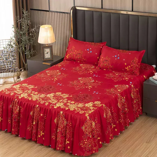 Lençóis planos respiráveis confortáveis, cama de luxo, colcha lavável, colchão king e queen size, saias de cama, moda