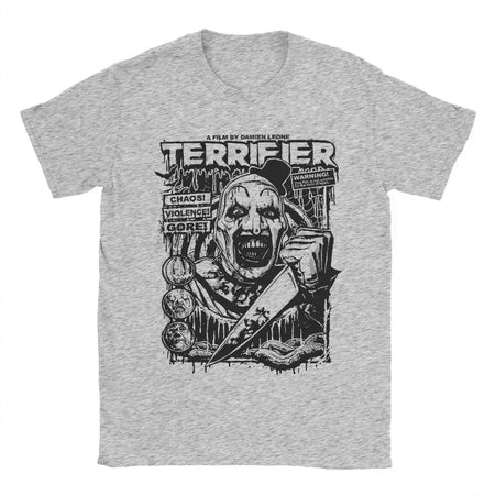 2025 engraçado terrível palhaço filme de terror camiseta para homens crewneck puro verão t camisas manga curta camiseta plus size roupas