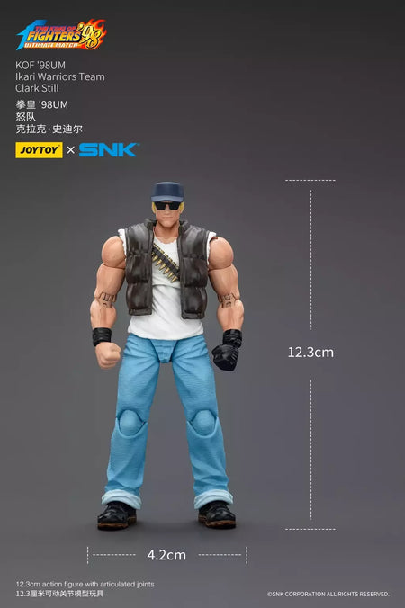 Joyotoy original rei dos lutadores 98um figura de ação kof 98um ikari guerreiros equipe herói 1/18 jogo estatueta modelo brinquedos personalizados