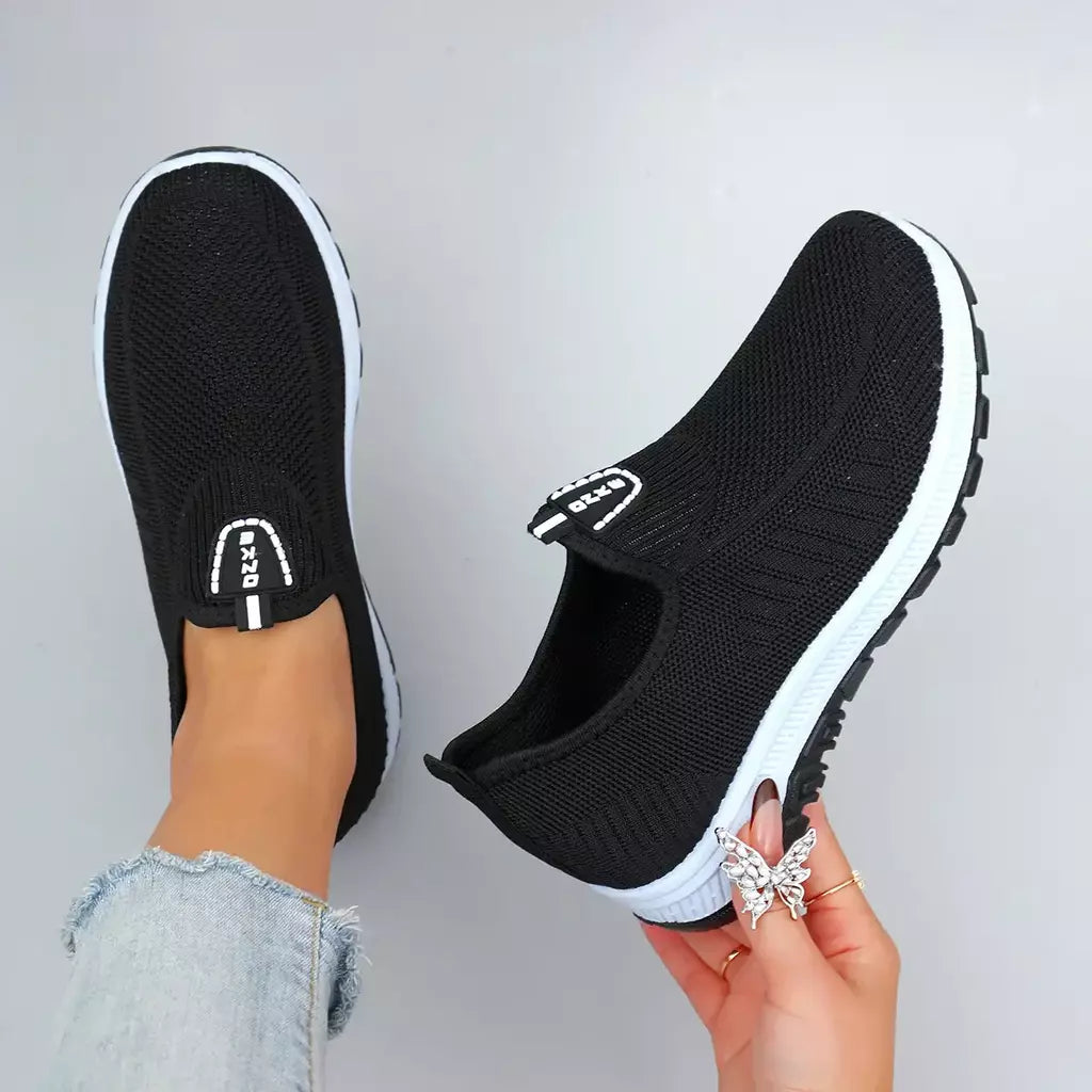 Verão feminino malha respirável sapatos planos sapatos femininos tênis casuais, liberação frete grátis