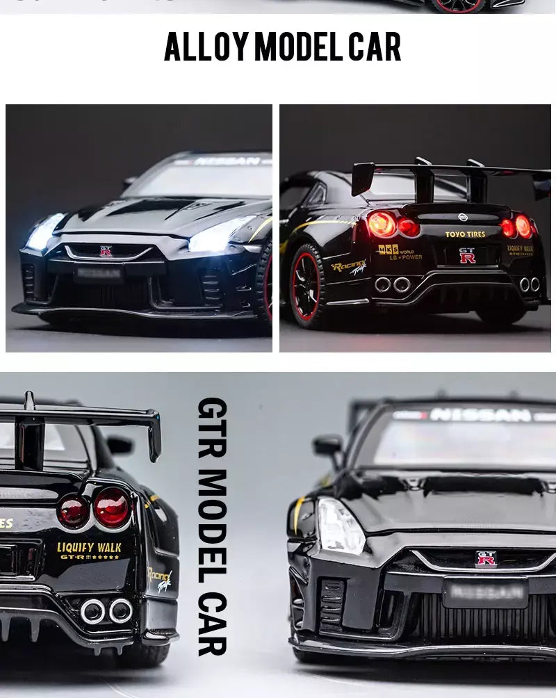 1:32 nissan gtr GT-R r35 r34 supercar liga modelo de carro diecasts & veículos de brinquedo carros de brinquedo brinquedos do miúdo para crianças presentes menino brinquedo