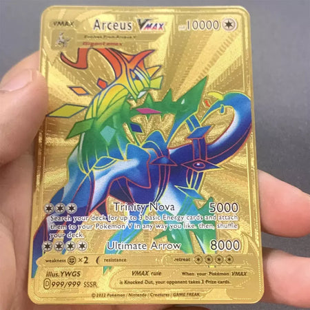 999999 Pontos hp pokemon cartão de metal charizard ouro metal super cartões inglês cartão mewtwo vmax mega anime jogo coleção presentes