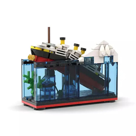 Titanic quebrar em meio rms cruzeiro afundou blocos de construção moc navio barco 3d modelo plástico diy steamboat presentes crianças brinquedos cidade filme
