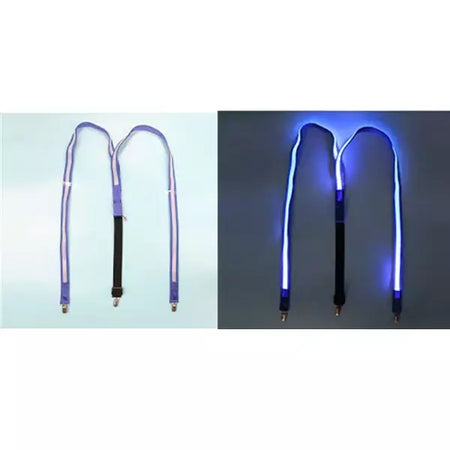 Suspensórios de led iluminados masculinos, gravata borboleta unissex, calças elásticas ajustáveis, suspensório iluminado com led para festival de música, festa de fantasia