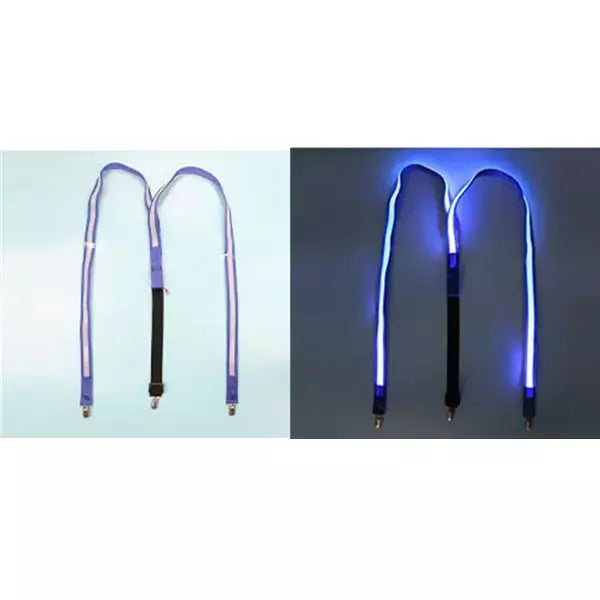 Suspensórios de led iluminados masculinos, gravata borboleta unissex, calças elásticas ajustáveis, suspensório iluminado com led para festival de música, festa de fantasia