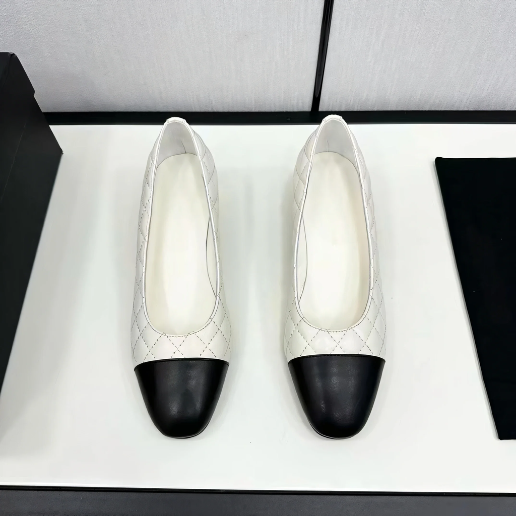 Sapatos de salto alto baixo de couro genuíno para mulheres, sapatos de noite casuais, moda feminina, alta qualidade