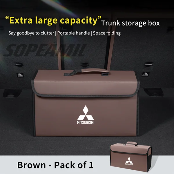 Caixa organizadora de porta-malas de carro, caixa traseira, armazenamento de arrumação, para mitsubishi outlander pajero asx colt lancer l200 triton ralliart