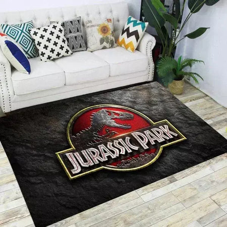 Jurassic park dinossauro dos desenhos animados tapetes antiderrapante área para sala de estar quarto pé almofada decoração, criança jogo tapete