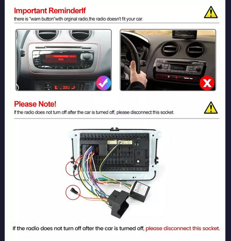 Rádio automotivo sem fio carplay android auto para seat ibiza 6j 2009 - 2013 4g wifi multimídia navegação gps 2din 7 "unidade principal estéreo