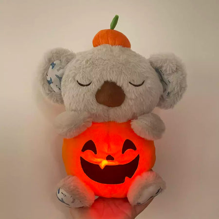 Baby Breath Bear Calmante Otter Plush Toy, Criança Calmante Música, Companheiro do sono, Som e Luz, Presentes de boneca