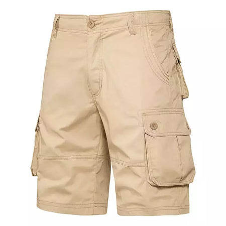 Shorts de praia largas para homens, macacão de bolso múltiplo, calça níquel confortável de algodão para o verão, esportes casuais ao ar livre