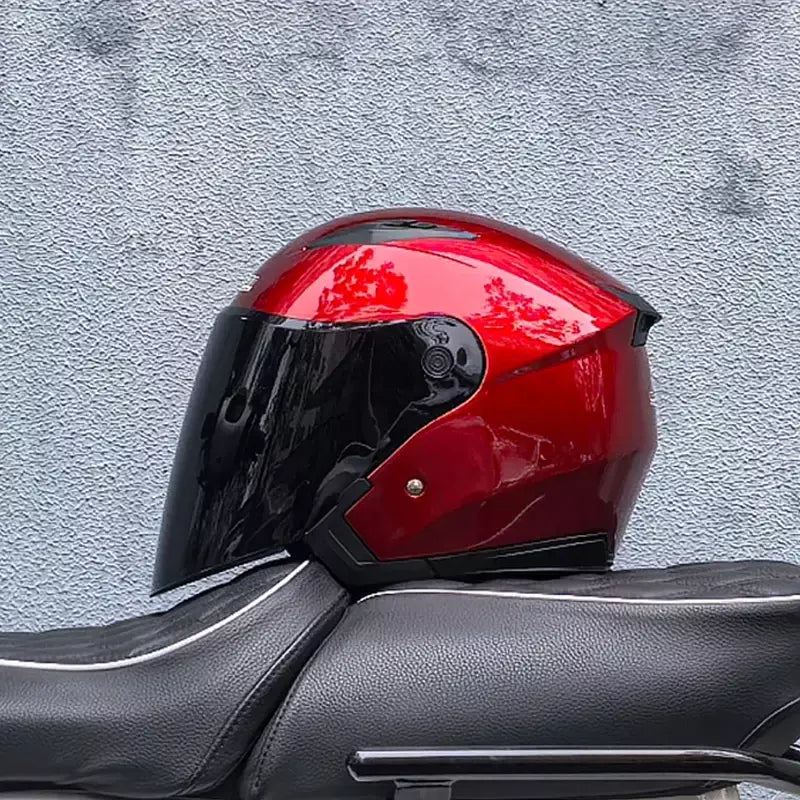 Capacete de motocicleta masculino e feminino quatro estações capacete para motocicleta cascos para moto lente dupla