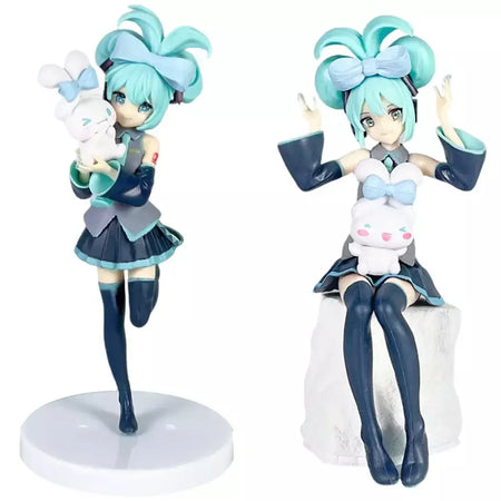 20cm anime hatsune miku x cinnamoroll figura anime periférico modelos colecionáveis decorações decorativas crianças presente kawaii