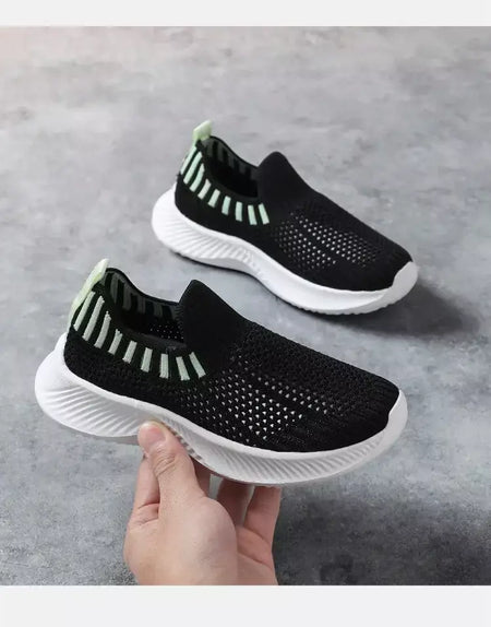 Crianças meninos sapatos casuais leves sola macia respirável crianças meninas esportes andando tênis antiderrapante