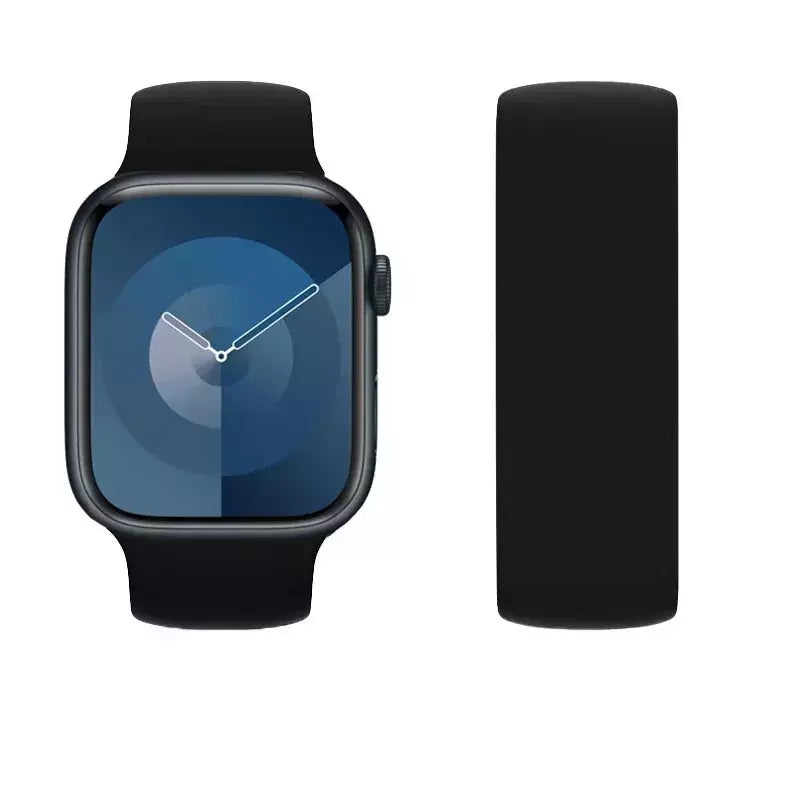 Silicone Solo Loop Band para Apple Watch, Belt Bracelet Strap, iWatch Series 9, 8, 7, 6, SE, Ultra 2, 40mm, 44mm, 45mm, 41mm, 49 milímetros, 38 milímetros, 42 milímetros