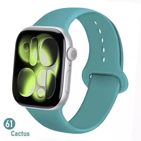 Pulseiras de silicone para apple watch pulseira 44mm 45mm 40 41mm 42-46mm pulseiras esportivas iwatch série 10 11 9 8 7 6 5 4 se ultra 3/2 49mm
