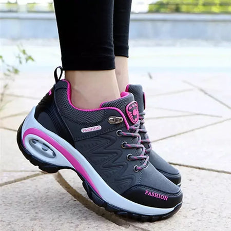 Mulheres sapatos esportivos plataforma tênis moda caminhadas ao ar livre antiderrapante sapatos casuais baixo superior tênis de corrida calçados femininos