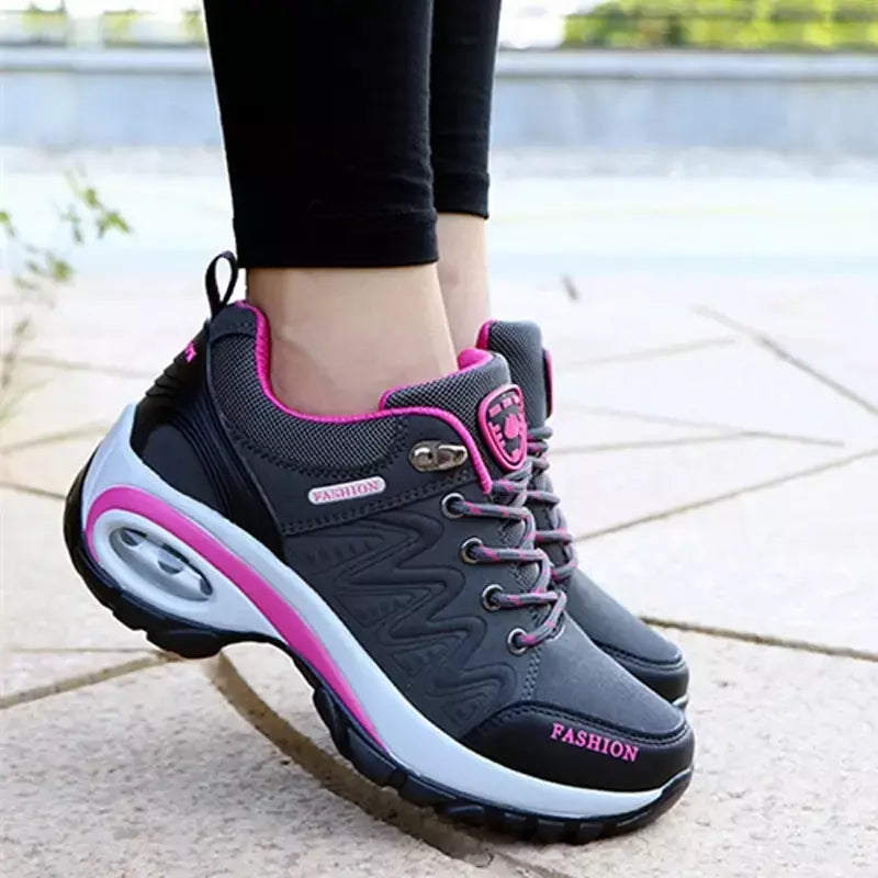 Mulheres sapatos esportivos plataforma tênis moda caminhadas ao ar livre antiderrapante sapatos casuais baixo superior tênis de corrida calçados femininos