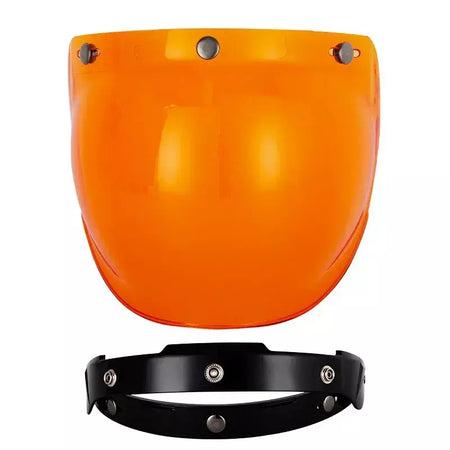 Capacete de motocicleta bolha escudo viseira anti-nevoeiro proteção uv lente hd para capacete retro rosto aberto meio capacete bolha óculos lente