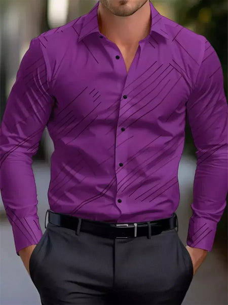 Camisa casual padrão meteoro de colarinho de botão masculino, macio e confortável blusa esportiva, tamanho XS-6XL, moda, novo