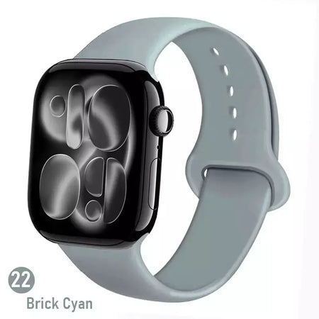 Pulseiras de silicone para apple watch pulseira 44mm 45mm 40 41mm 42-46mm pulseiras esportivas iwatch série 10 11 9 8 7 6 5 4 se ultra 3/2 49mm