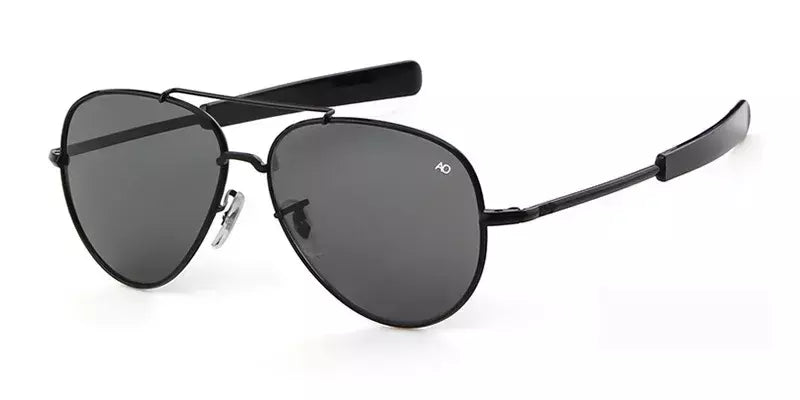 AO-Óculos de sol de aviação para homens e mulheres, exército americano, militar, óptico, óculos de direção oval retrô, óculos masculinos, 2022