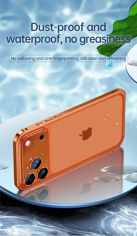Aviação liga de alumínio quadro pára-choques caso do telefone para iphone 17 16 15 14 13 12 promax lente metal dissipação calor capa à prova de choque