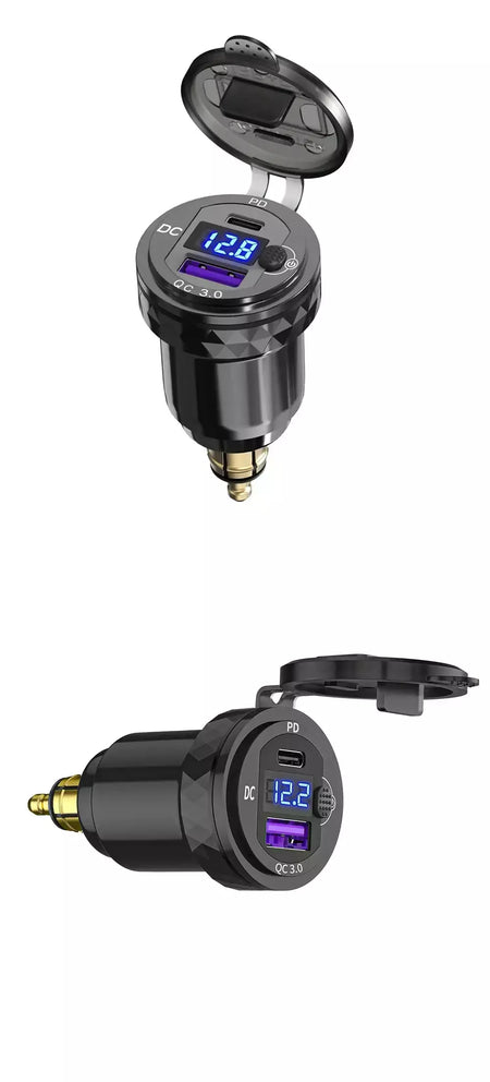 30w qc3.0 usb tipo c pd carregador rápido adaptador de alimentação hella din tomada para bmw r1250 1300gs para ducati para triumph motocicleta