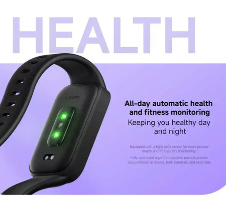 Versão global Xiaomi Smart Band 9 Active 1.47 ''Display 5ATM Modo de vida útil da bateria de 18 dias Monitoramento de saúde e fitness durante todo o dia