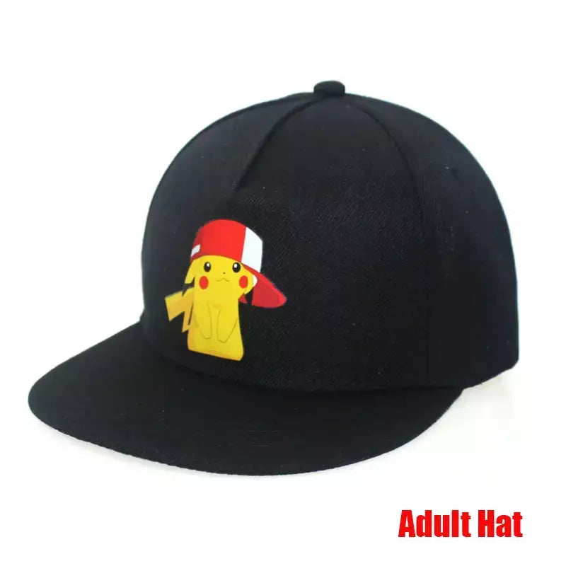 Anime figura pokemon boné de beisebol pikachu chapéu ajustável pokemon cosplay hip hop dos desenhos animados chapéus adultos menino menina crianças presentes aniversário
