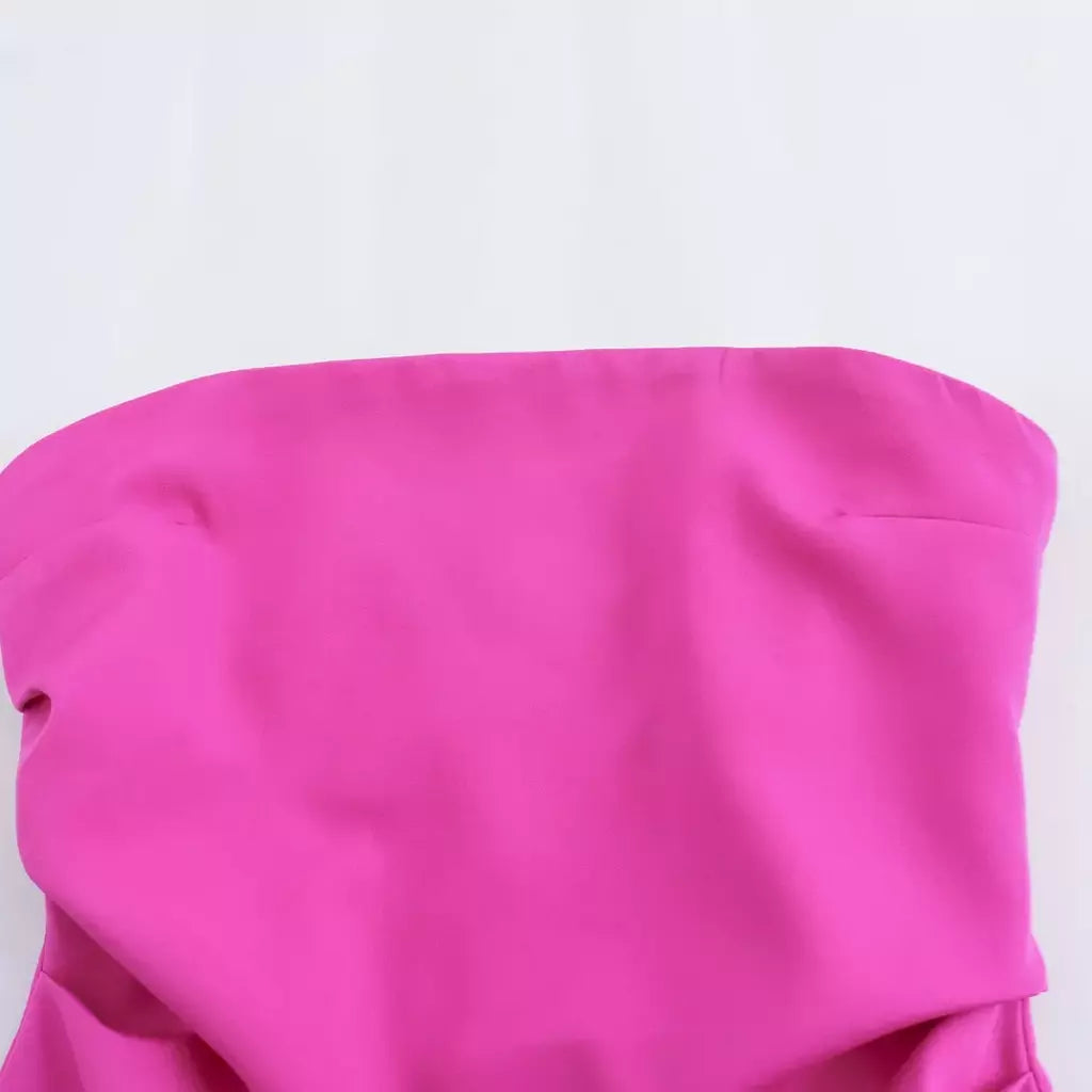 TRAF-Blusa sem mangas sem alças para mulheres, tops femininos, zíper traseiro, roupas de rua, tanque chique, moda verão, nova