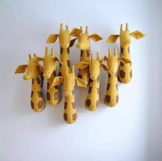 3D Animal Wall Mount for Children, Stuffed Toys for Kids, Nursery Wall, Home Decor Acessórios, Presentes de aniversário, Zebra, Elefante, Girafa