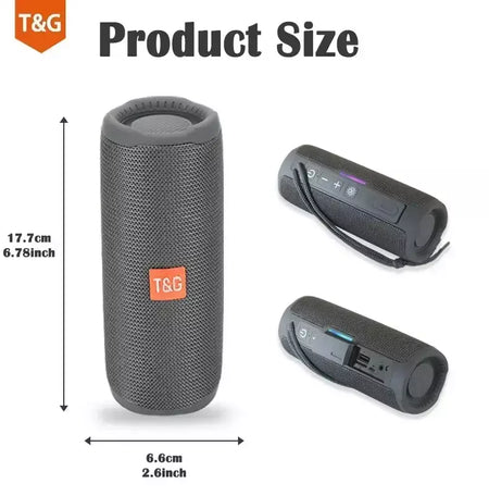 T & g tg365 portátil bluetooth alto-falante duplo baixo led subwoofer sem fio à prova dwaterproof água ao ar livre boombox fm aux bt tf leitor de música