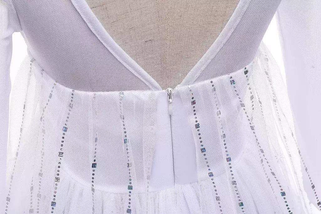Crianças elsa traje menina aniversário malha vestido de princesa crianças cosplay neve rainha desempenho fantasia noite roupas de halloween