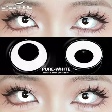 Eyeshare lentes de contato coloridas para olhos, 1 par de lentes coloridas de anime cosplay, lentes loucas de halloween, lentes de contato, maquiagem de beleza