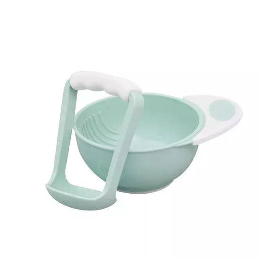 Tigela de moagem de comida para bebê, moedor infantil complementar de 2 peças, esmagando frutas, espremendo suco, moinhos de alimentação seguros e higiênicos