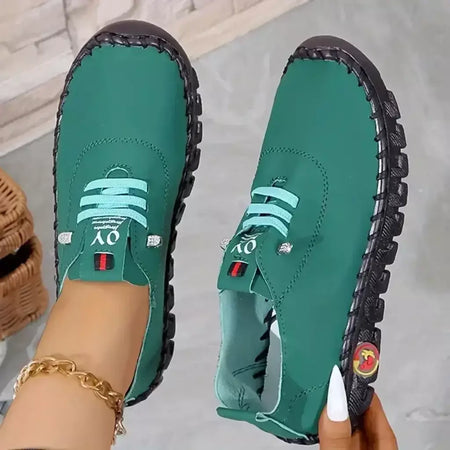 Mulheres tênis 2025 novos sapatos de designer mocassins de sola macia romana respirável ao ar livre retro tamanho grande único sapatos para mulher