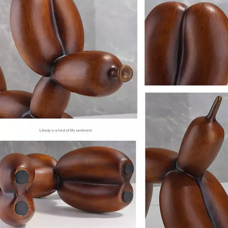 Balão de resina nórdica, ornamento abstrato de cachorro, escultura criativa, estátua de sala de estudo, acessórios de escritório para casa, decoração de festival