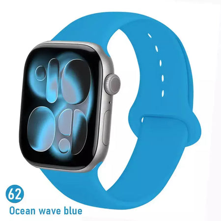 Pulseiras de silicone para apple watch pulseira 44mm 45mm 40 41mm 42-46mm pulseiras esportivas iwatch série 10 11 9 8 7 6 5 4 se ultra 3/2 49mm