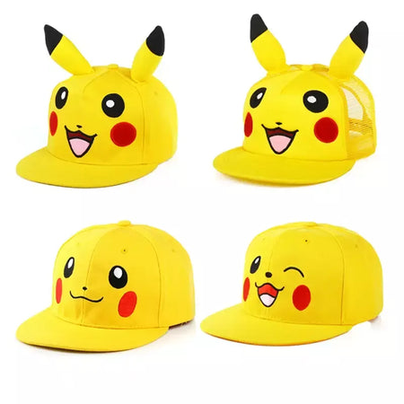 Anime figura pokemon boné de beisebol pikachu chapéu ajustável pokemon cosplay hip hop dos desenhos animados chapéus adultos menino menina crianças presentes aniversário