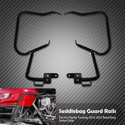Alforje traseiro da motocicleta suporte barras de guarda kits barra de suporte de aço para harley touring cvo road electra street glide 2014-2022
