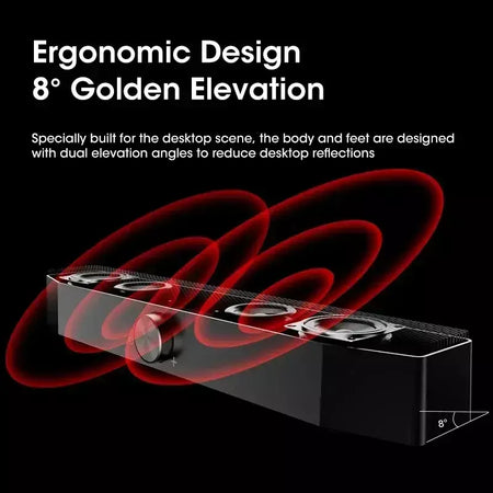 Barra de som sem fio Bluetooth 4D Surround RGB Luzes, subwoofer de graves profundos para laptop de jogos de PC de home theater, alto-falante multiroom 120W