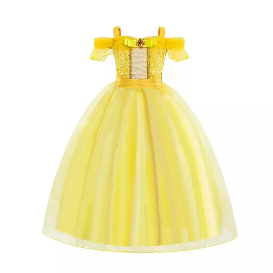 Menina belle neve branca vestido crianças natal elegante princesa traje bebê halloween disfarce cosplay festa fantasia 3-10 anos