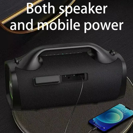 Zealot S79 100W alto-falante sem fio, alto-falante subwoofer portátil ao ar livre, qualidade de som Hifi, emparelhamento duplo, carregamento rápido, 24000mAh.