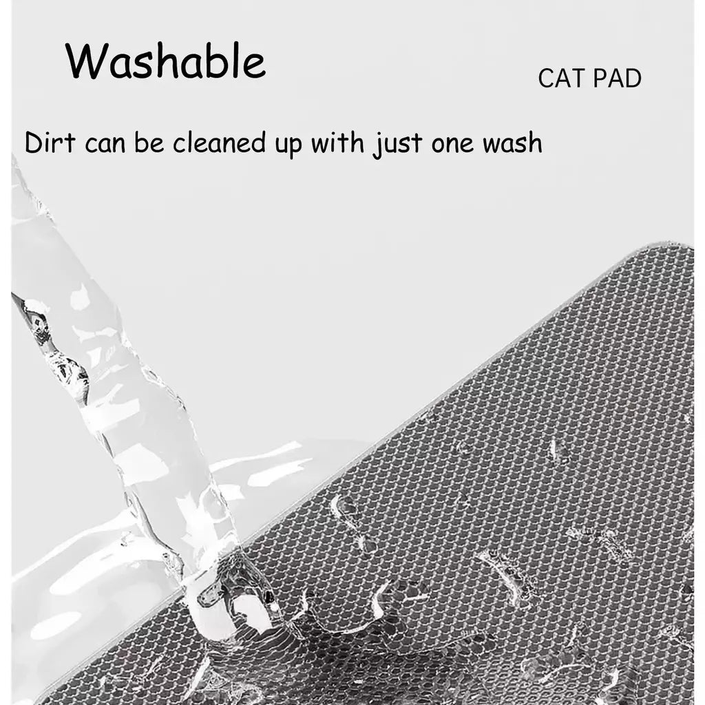 Tapete de areia para gatos, 60cm x 90cm, à prova d'água, camada dupla, caixa de areia para animais de estimação, tapete antiderrapante, areia, lavável, limpo para animais de estimação