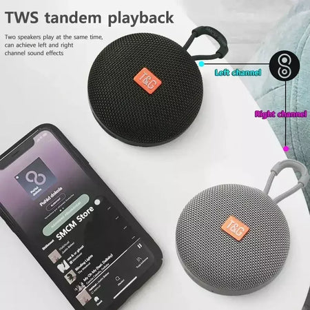 Tg352 alto-falante bluetooth portátil à prova d'água, suporte para chamada gratuita/cartão tf/usb, presentes para festa de natal, estéreo com tws