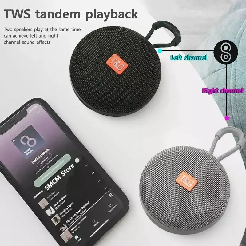 Tg352 alto-falante bluetooth portátil à prova d'água, suporte para chamada gratuita/cartão tf/usb, presentes para festa de natal, estéreo com tws